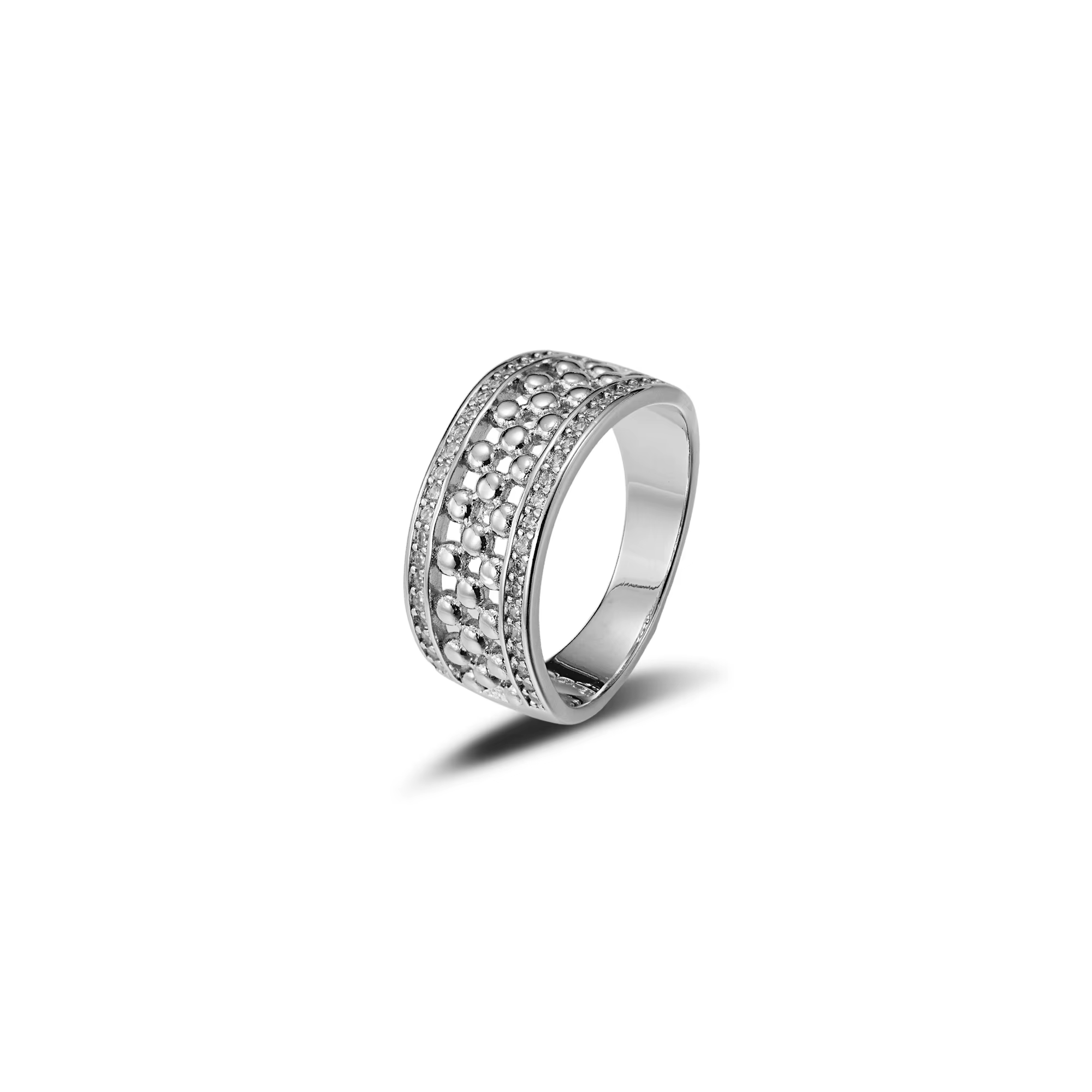 1 pièce d'anneau décoratif géométrique minimaliste en argent S925, adapté aux couples et aux dames, 