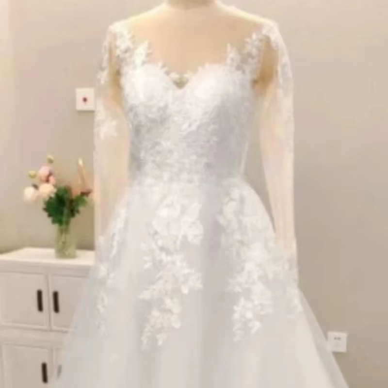 Robes de mariée à manches longues Vestidos De Novia lu24032930