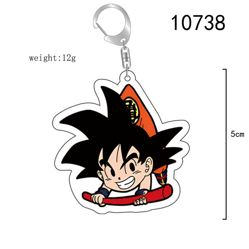 Dragon Bal Anime porte-clés Son Goku dessin animé acrylique porte-clés Kawaii Kakarotto Super Saiyan