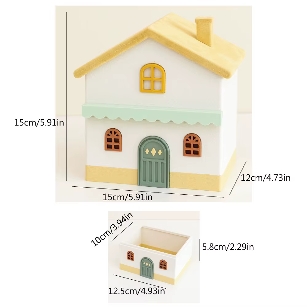 INS Style Multi-Layer Jewelry Storage Box Small House Organizer for Rings Earrings Bracelets Storage