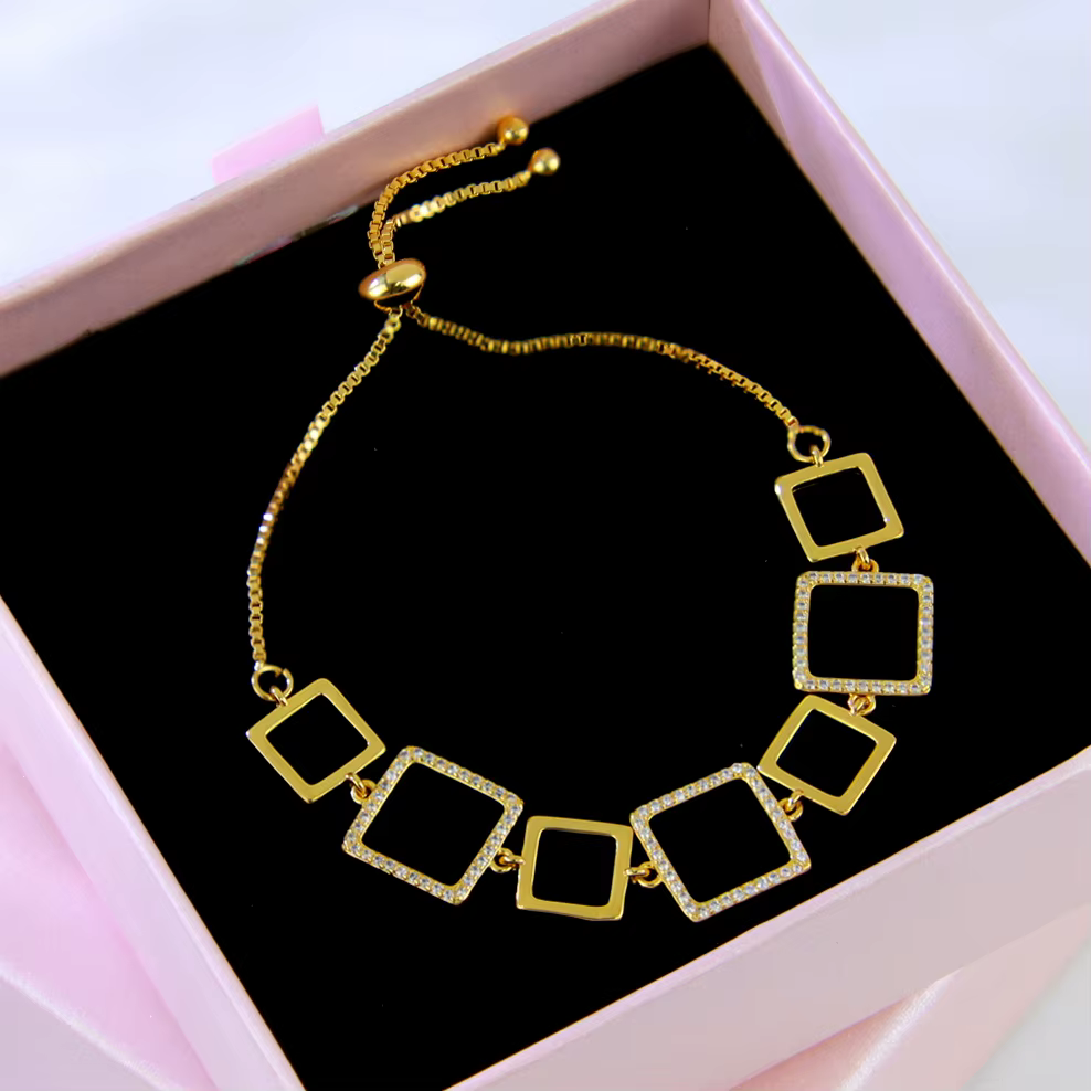 Ensemble de bijoux brésiliens en zircone plaqué or 21 carats, collier papillon italien, Bracelet, bo