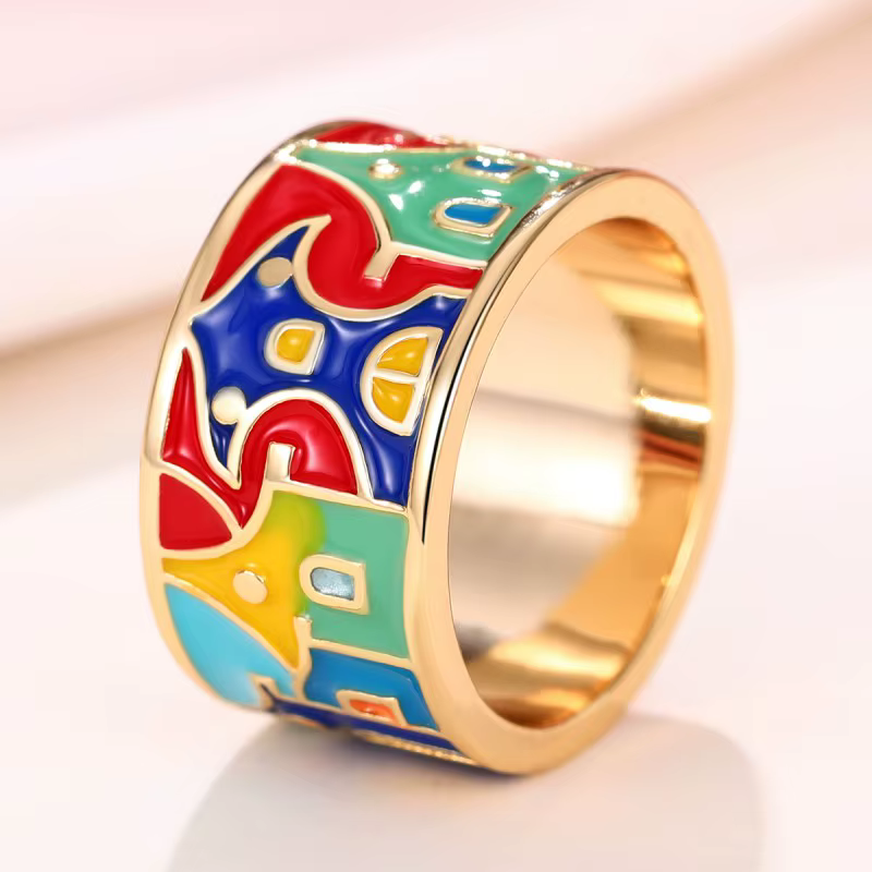 CAOSHI-Bague de Doigt avec Design Coloré pour Femme, Accessoires de ix, Mode, Style Unique, Chic, Ca