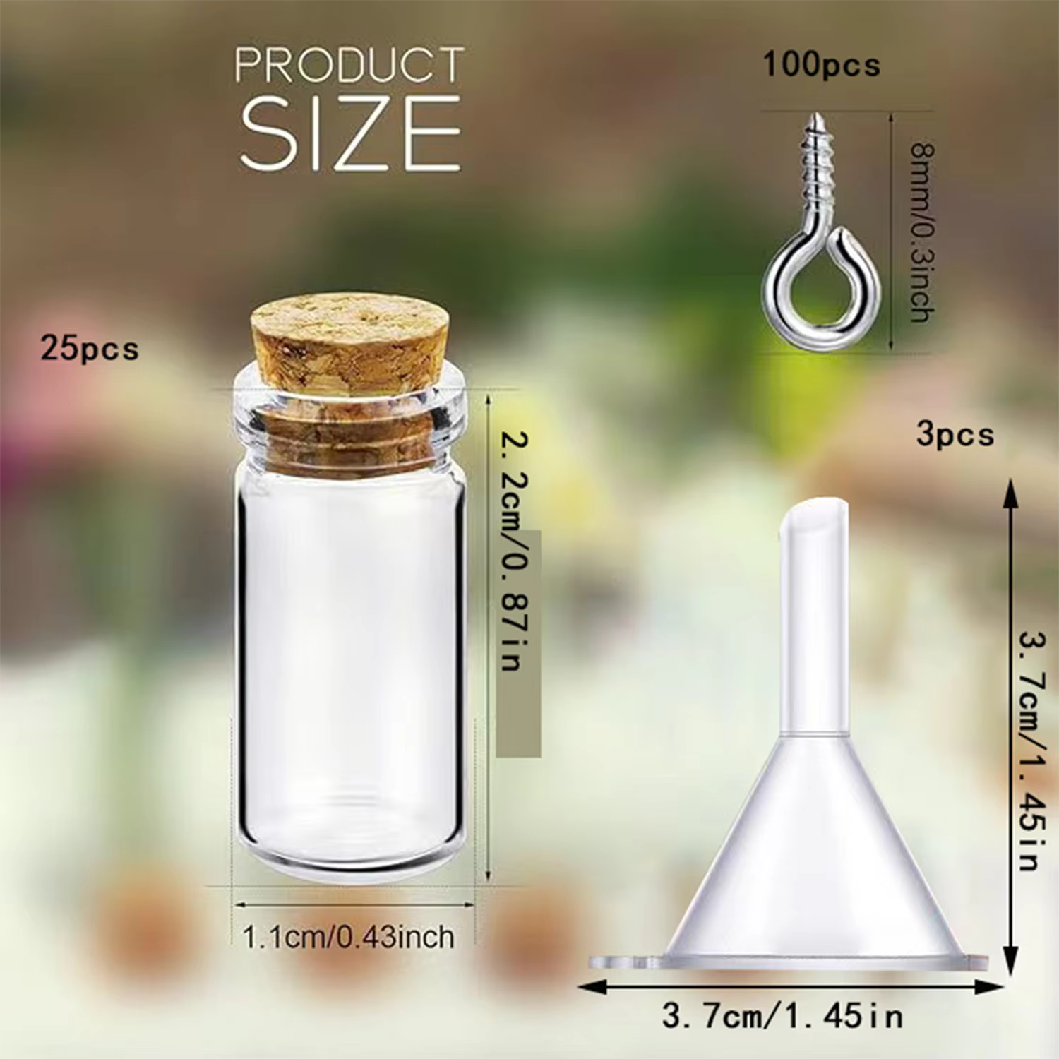 Ensemble de breloques en forme de bouteille de verre à faire soi-même pour la création de bijoux, co