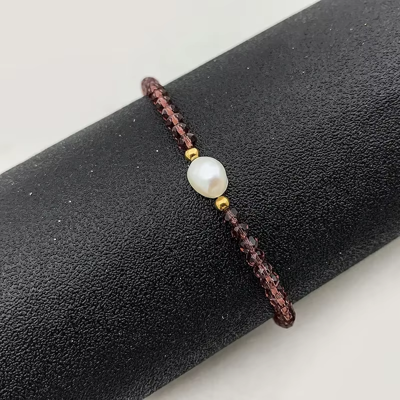 Boho verre bracelets porte-bonheur pour femmes fille à la main bijoux de mode Bracelet de perles d'e