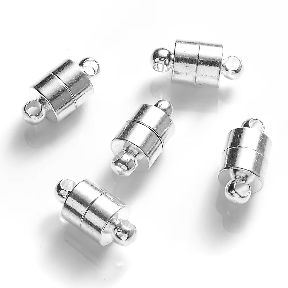 5 paires de fermoirs magnétiques ronds séparables, breloques en perles, pendentif pour bricolage, bo