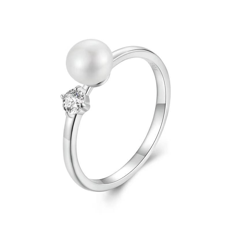 Bamoer – bague en argent Sterling 925 pour femmes, design décoratif unique en perles d'eau douce, ce