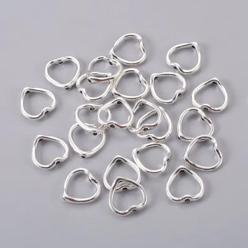 Cadres de perles en alliage de Style tibétain, 50 pièces, sans plomb et sans Cadmium, cœur sans Nick