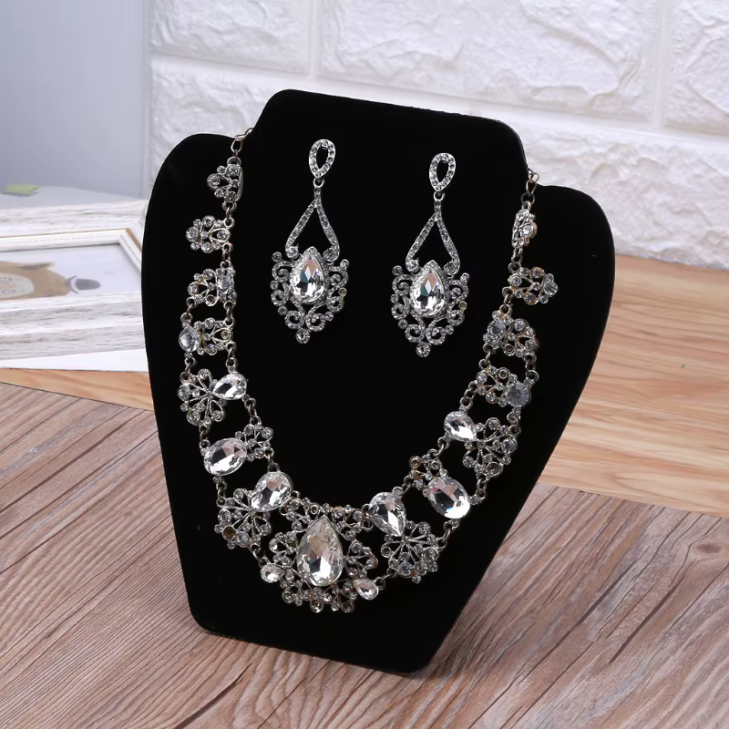 Présentoir de bijoux en velours, présentoir de buste pour colliers, boucles d'oreilles, Mannequin