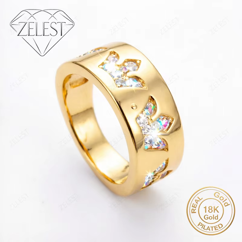Bague simple en argent sterling 925 plaqué or 18 carats, effet brillant, accessoire de mode pour fem