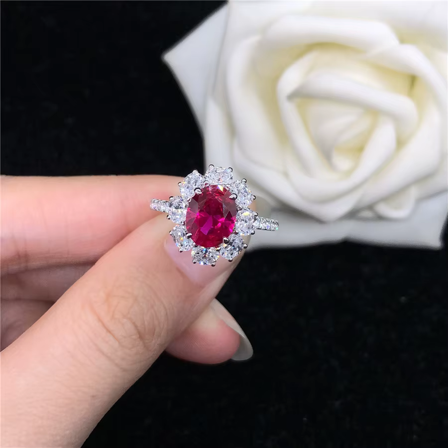 Bague de fiançailles en or blanc pour femme, bijoux de doigt populaires, forme nar, adrenDiamond, am