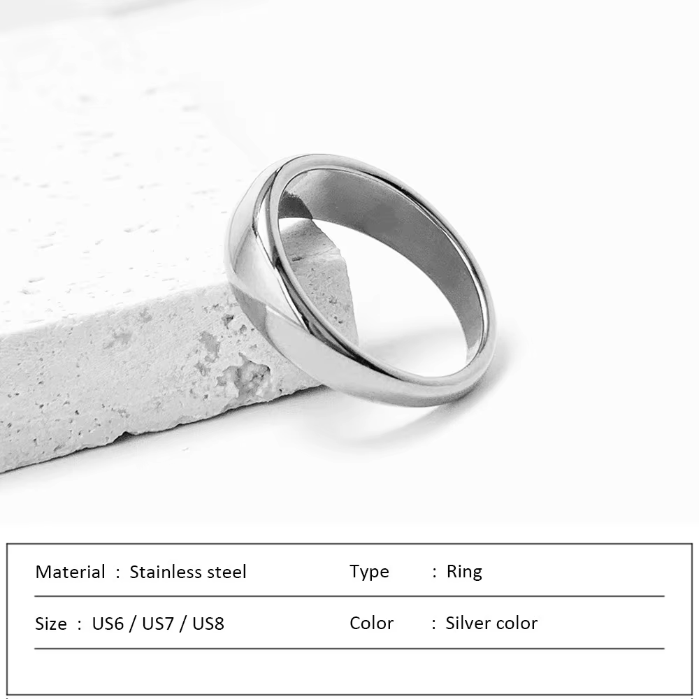 Bague Simple en acier inoxydable pour femmes, incurvée brillante, couleur or, Punk français, ornemen