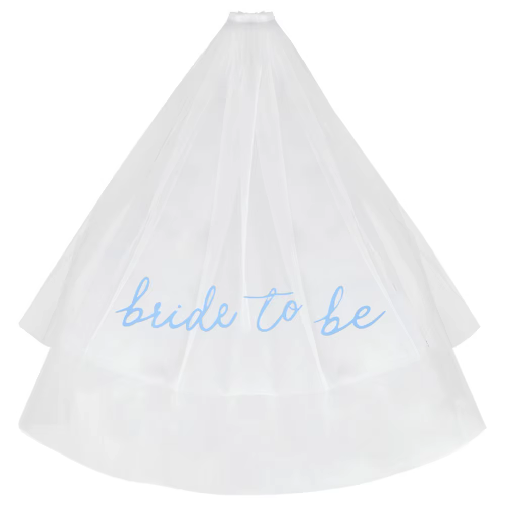 Voile de mariée à être blanc noir, Double couche, avec peigne, pour poule, enterrement de vie de jeu