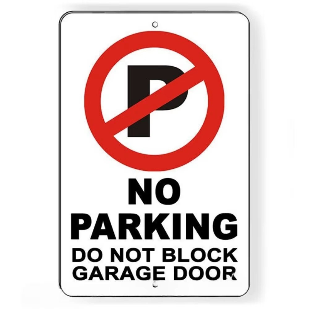 Panneau de Garage Guardian Path No Parking, remorqué instantanément, plastique Durable, grand lettra