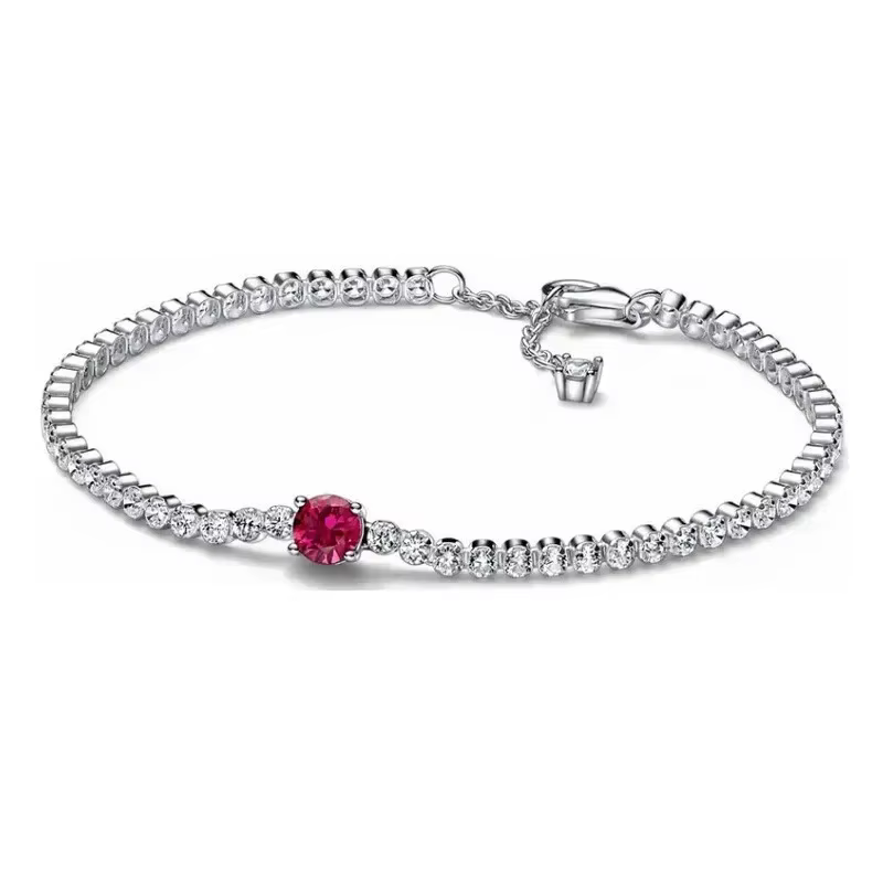 Bracelet de tennis étoile en argent sterling 925 pour femmes, de haute qualité, à la mode, classique