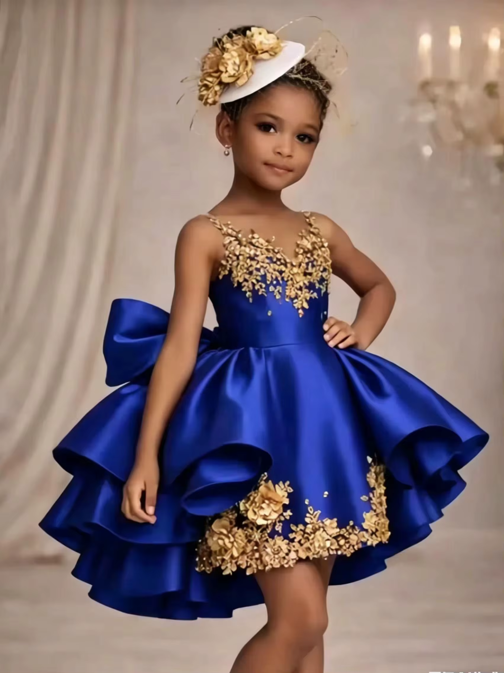 Robes de demoiselle d'honneur personnalisées pour mariage, en satin, sans manches, avec nœud, appliq