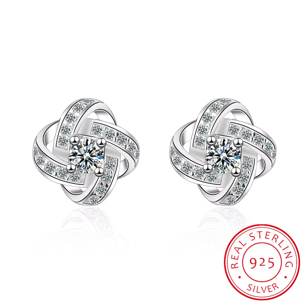 Boucles d'oreilles en argent Sterling 925 pour femmes, bijoux en argent Sterling, zircone, cœur éter