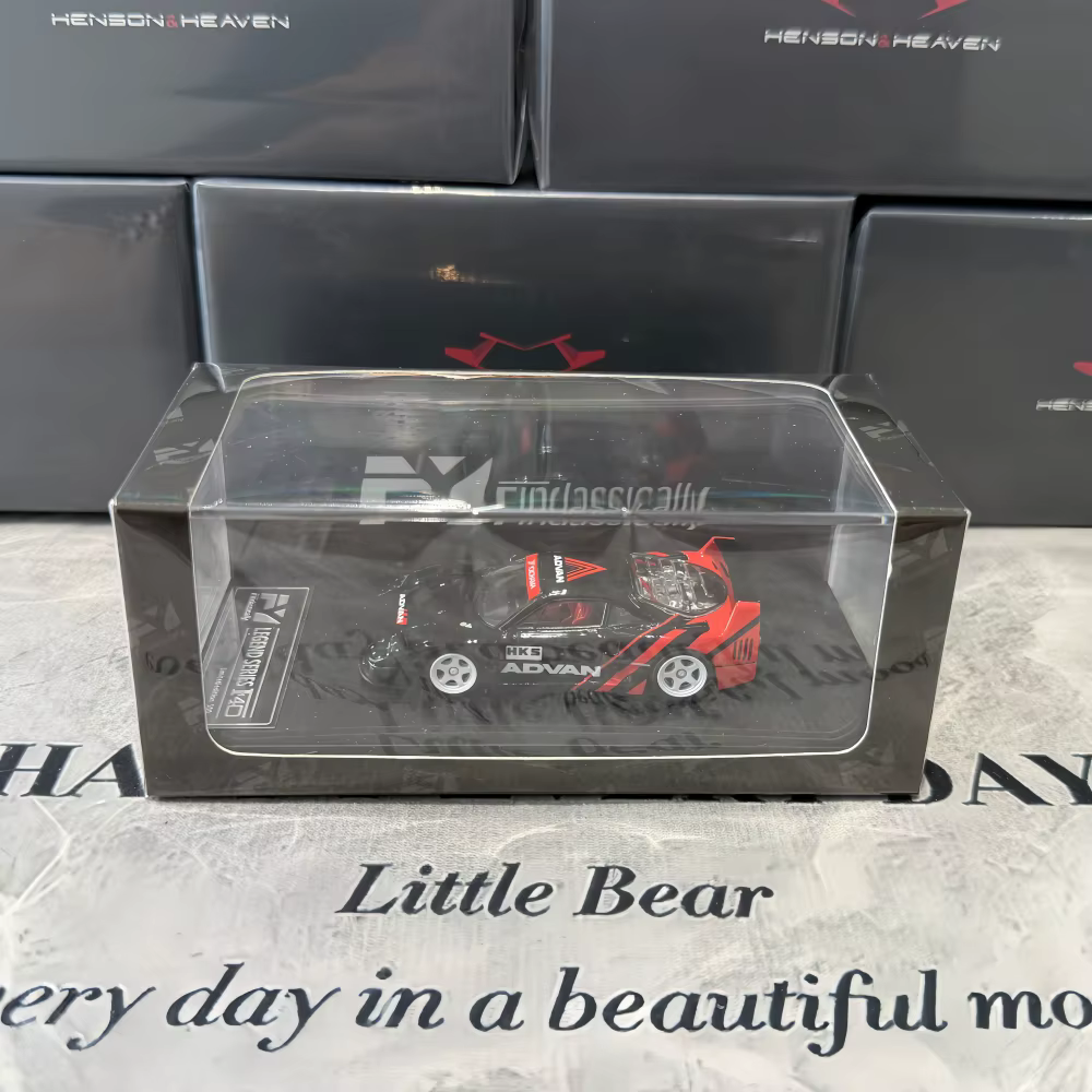 Findclassically 1:64 F40 ADVAN Modèle de voiture miniature en métal