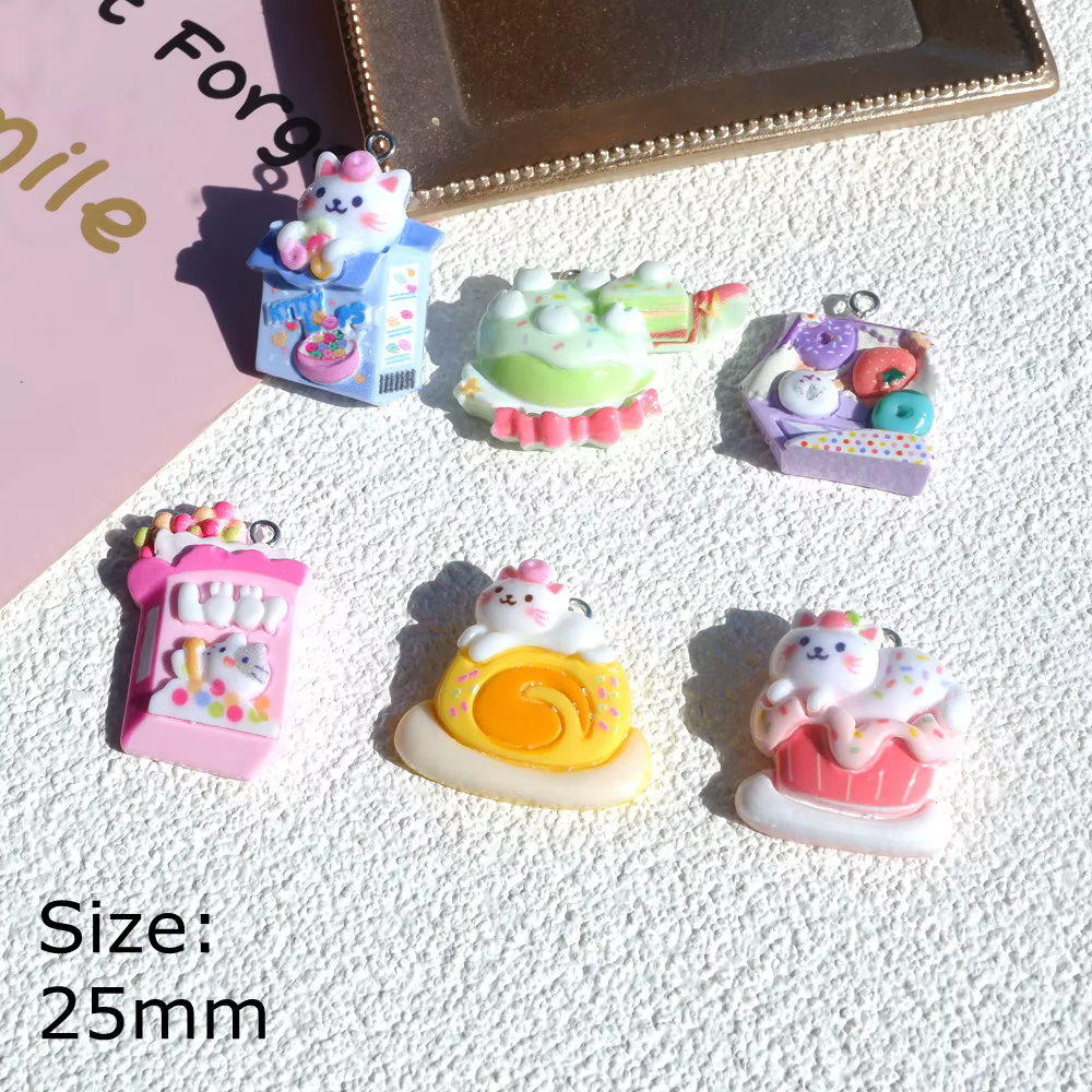 Breloques de chat mignon pour bijoux exécutifs, boucle d'oreille bricolage, bracelet, pendentif, acc