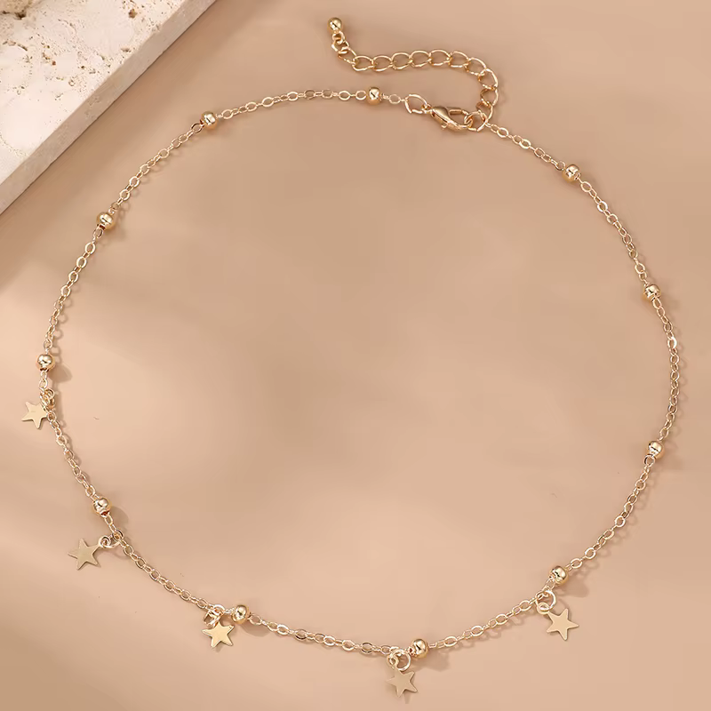1 collier minimaliste en forme d'étoile – pendentif étoile délicat, bijou élégant pour tous les jour