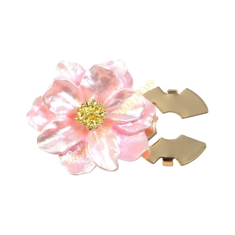 Boutons manchette chemise à Clip à fleurs nacrées, décoration pour robe, uniforme chemise, vêtements