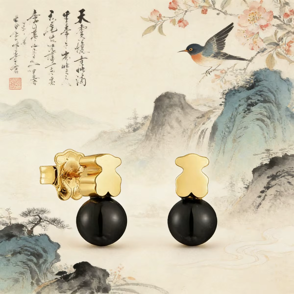 Boucles d'oreilles en forme d'ours à la mode pour femmes, accessoire de bijouterie élégant et polyva