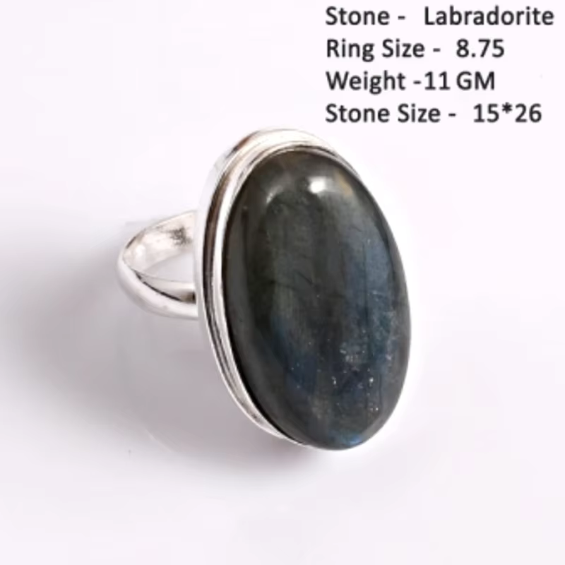 Bague en Malachite, Amazonite, Turquoise, Jaspe, Agate, Charoïte, Topaze Bleue, Labradorite, Pierre