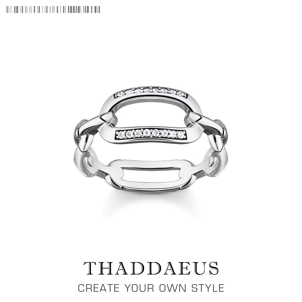 Bague à maillons en argent sterling 925 véritable, design européen, bijoux fins pour femmes, nouvell