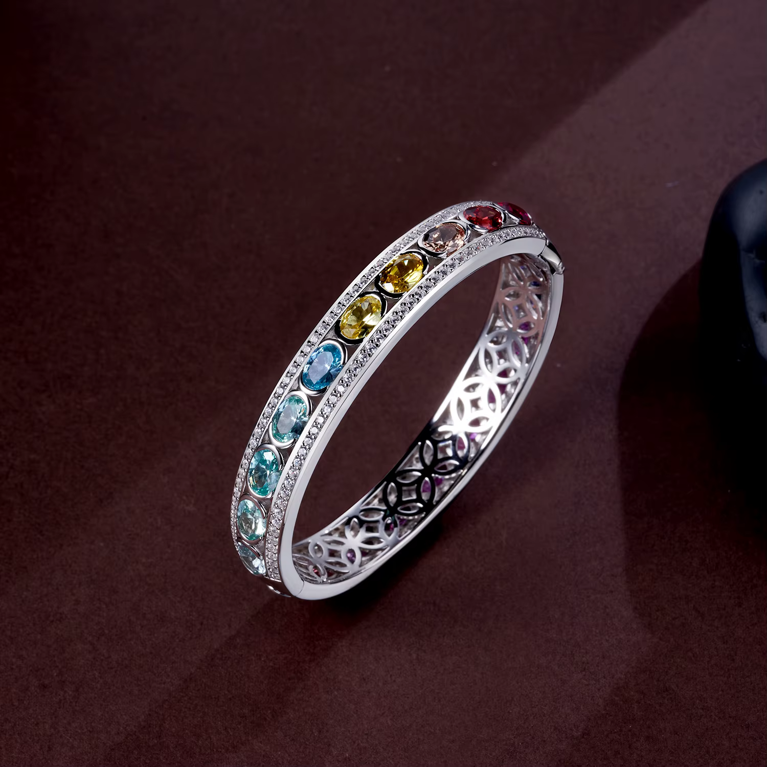WUIHA 925 argent Sterling laboratoire saphir émeraude Citrine rubis aigue-marine haute teneur en car