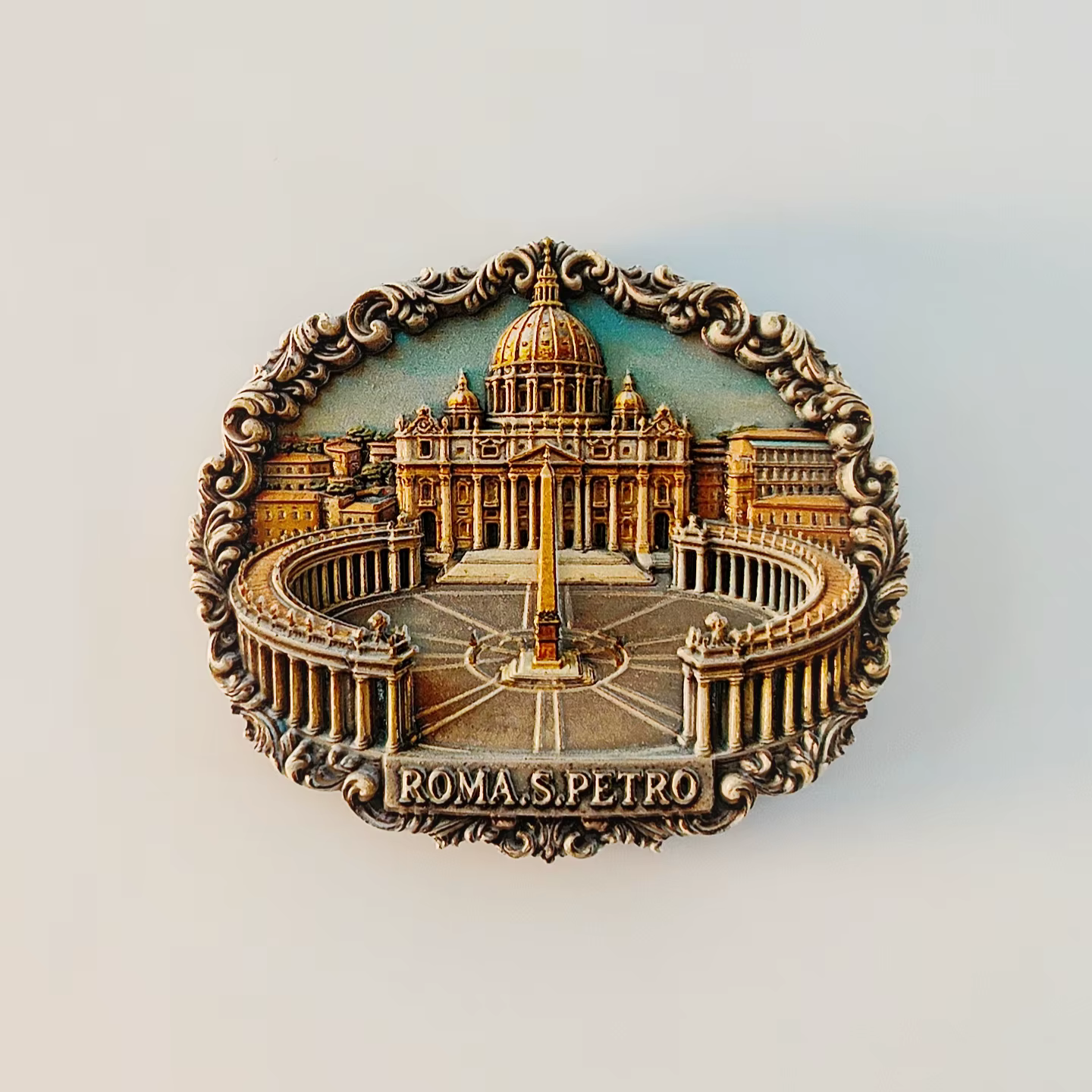 Italie, Vatican, Rome, Basilique de Saint-Pierre, Souvenirs touristiques 3D stéréoscopiques, Décorat