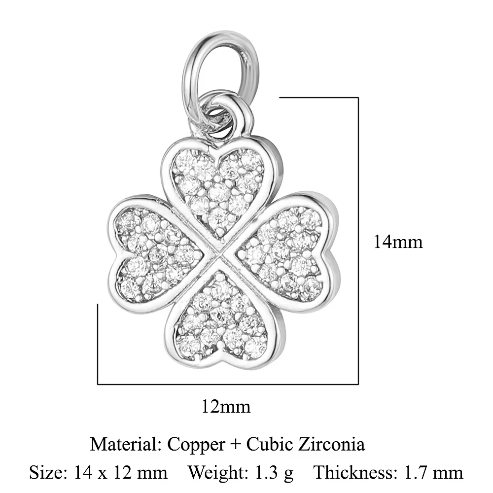 Connecteur de fleurs BenS pour la fabrication de bijoux, pendentif en laiton et zircone cubique, bra