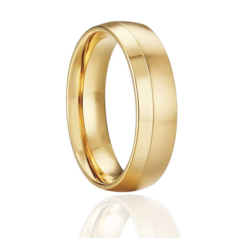 Mesdames amour Alliance promesse anneaux de mariage ensemble pour hommes et femmes couleur or acier 