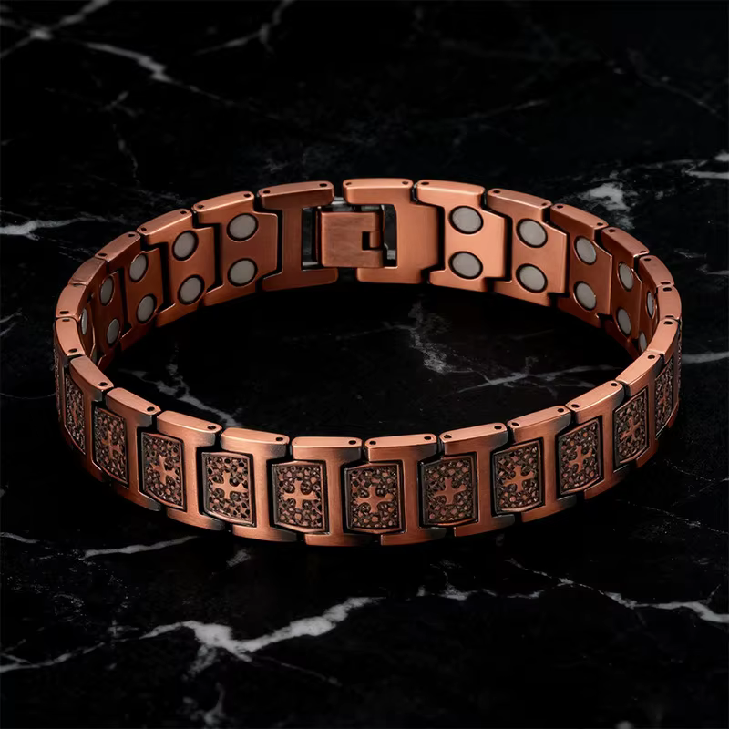 Bracelets populaires pour hommes, femmes et couples ; bracelets magnétiques énergétiques à large ban