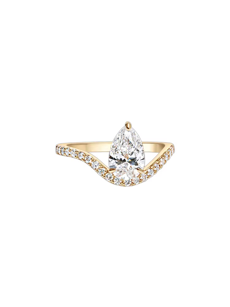 Magnifique bague en argent Sterling 925 en Zircon Marquise en forme de V pour femmes, fiançailles, m