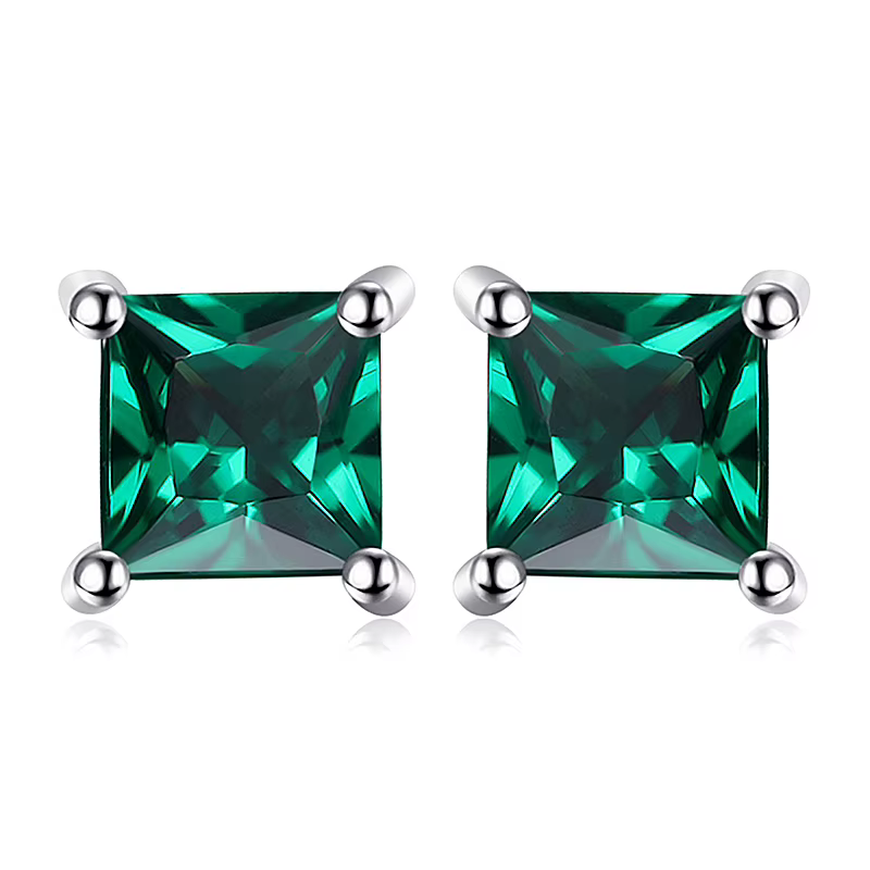 JewelpopPalace-Boucles d'oreilles carrées en topaze bleue véritable, papeterie Alanding Yst, grenat 