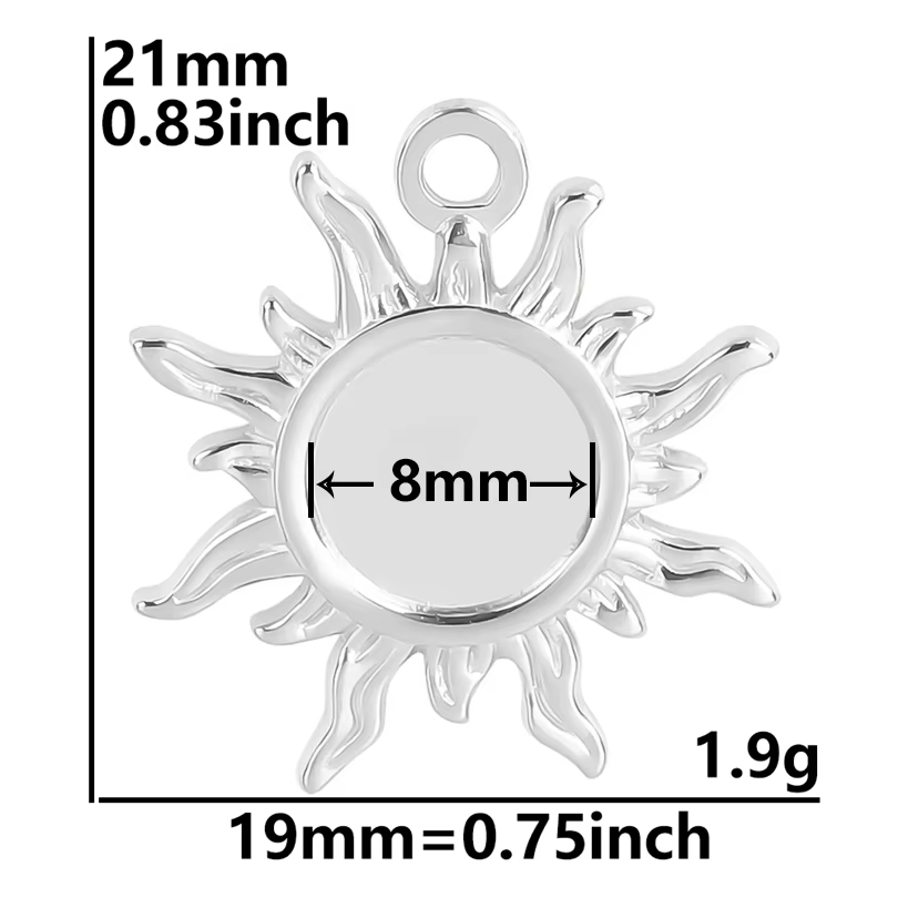 Breloques pendentif soleil pour bijoux, breloques soleil agité, bricolage exécutif, collier, boucles