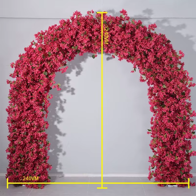 Rose Triangle rouge 2.4M, décoration de mariage, Arches, Arrangement floral, décoration de fond de s