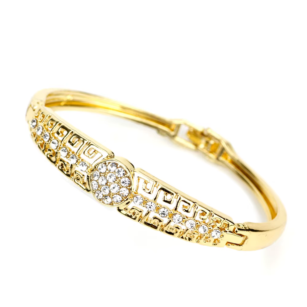 SUNSPICEMS plein strass indien Bracelet rétro couleur or grand rouge vert blanc cristal turc Design