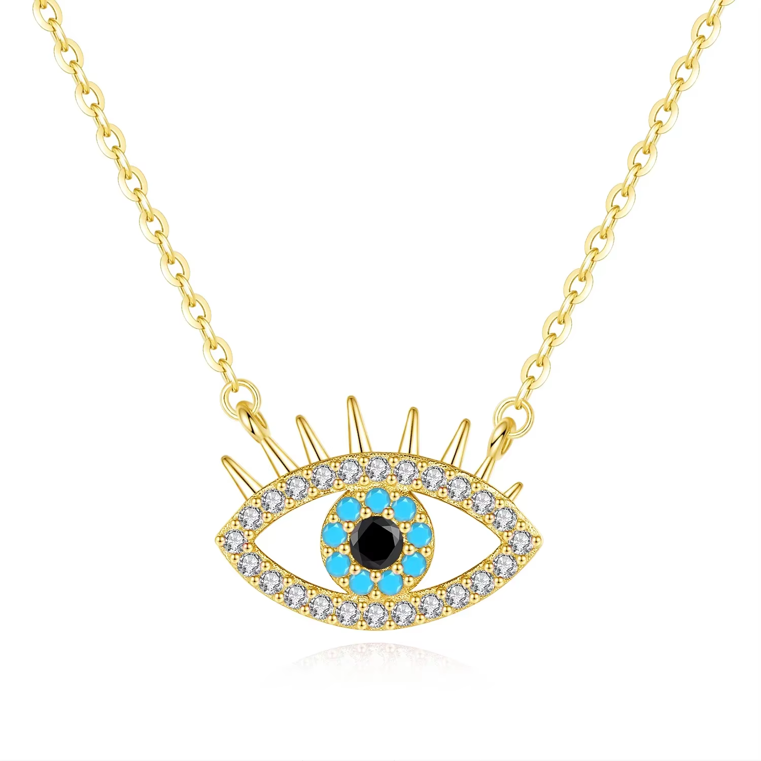 KALETINE – collier œil bleu pour femmes, en argent Sterling 925, chaîne de clavicule, accessoires, b