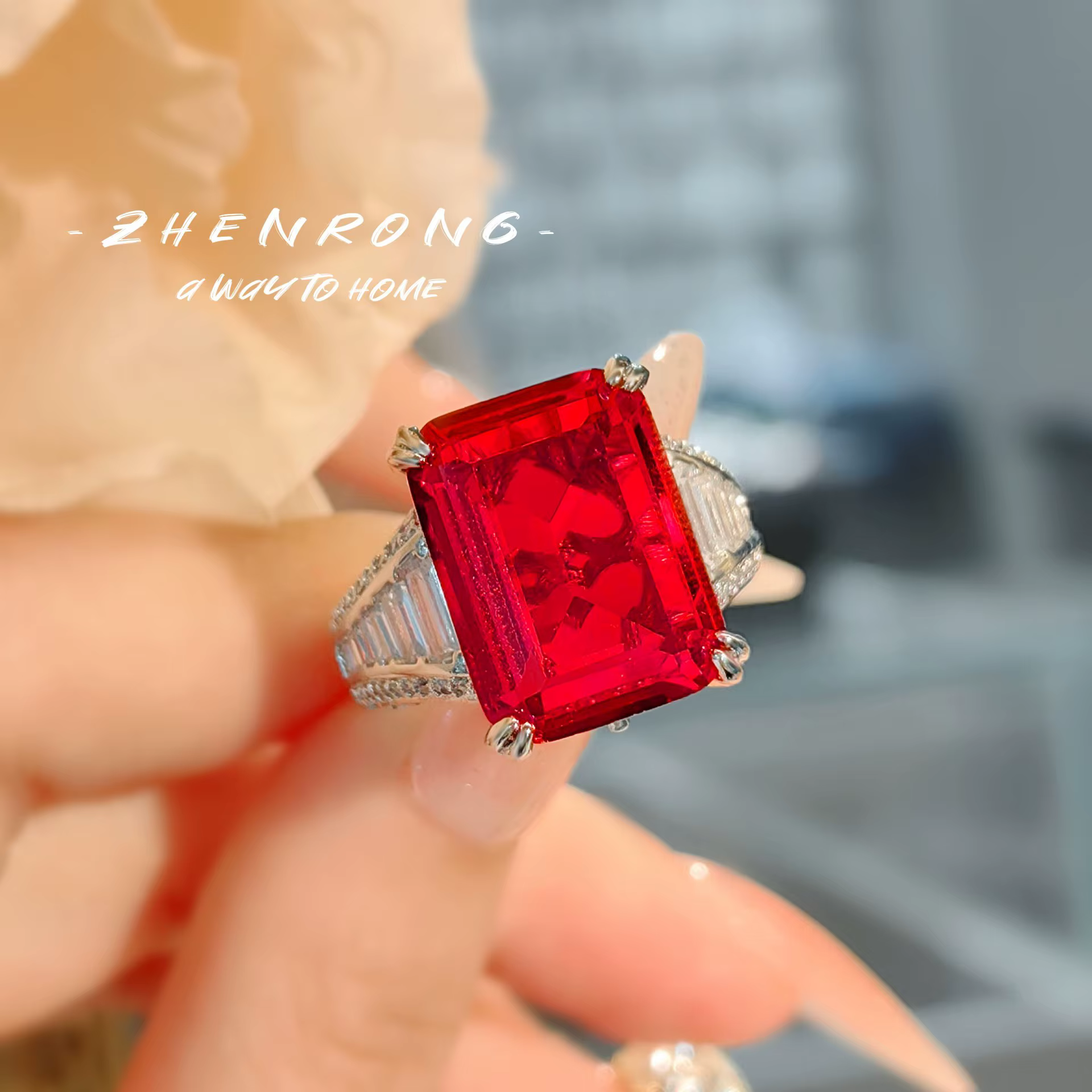 Bague de mariage en argent 925 pour femme, émeraude, tourmaline, coupe princesse, fiançailles vintag