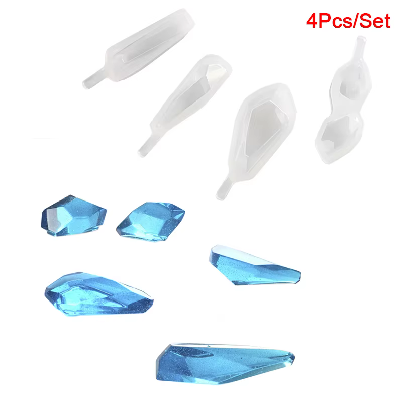 Moule à pendentif en silicone pour résine acrylique, outils de bijoux, boucle d'oreille, collier, pe