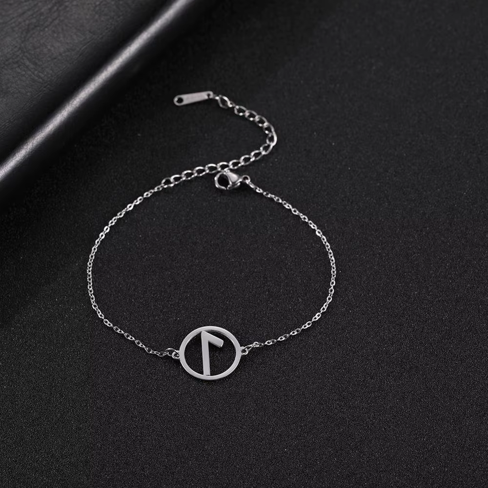 Likgreat 24 Viking Runes Bracelet à breloques en acier inoxydable femmes hommes bijoux nordique anci
