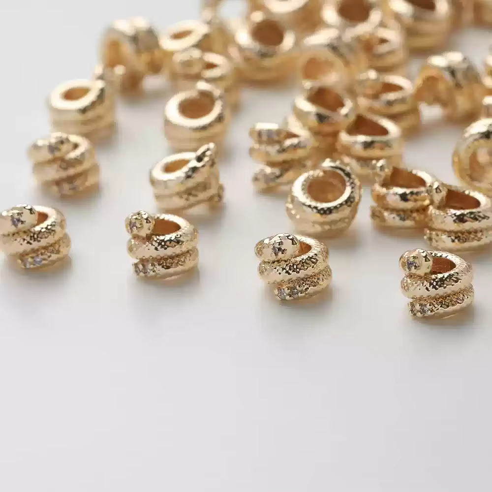6 pièces délicat serpent Serpentine conception perles septales fabrication de bijoux Bracelet collie