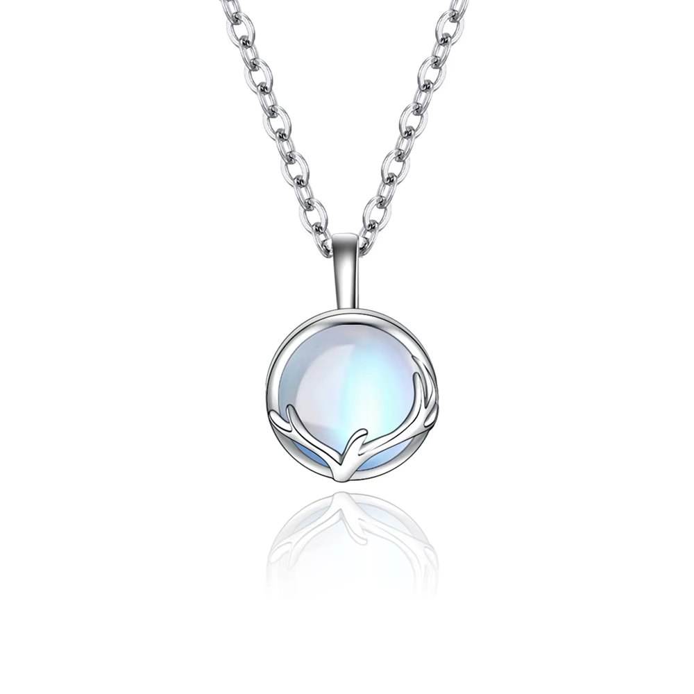 Collier délicat en argent sterling 925 avec zircone en forme de cerf, bijoux de mariage élégants pou