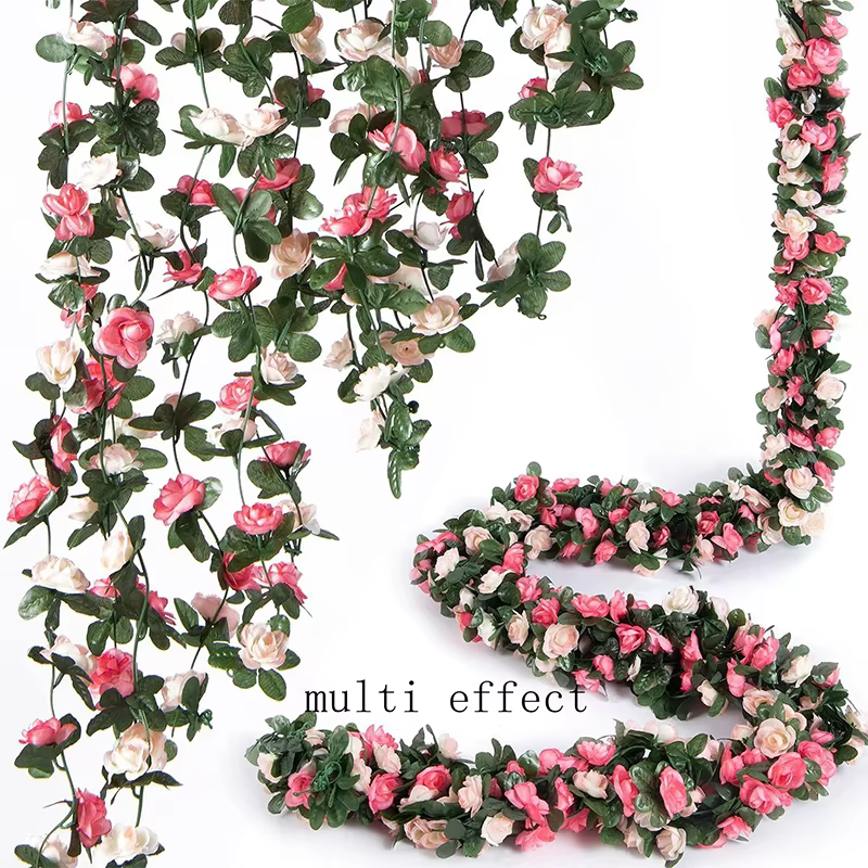 Roses artificielles de 250CM, pour mariage, décoration de salle de maison, jardin d'automne, arc ext