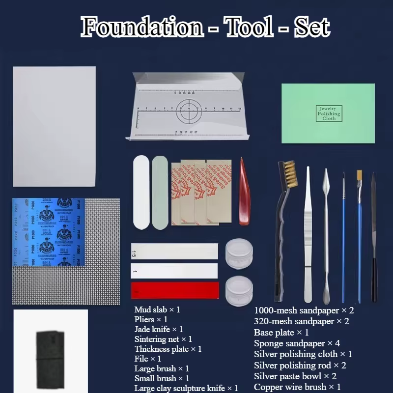 Kit de Matériaux DIY en Argile Argentée pour Création de Bijoux : Bagues, Pendentifs, Boucles d'Orei
