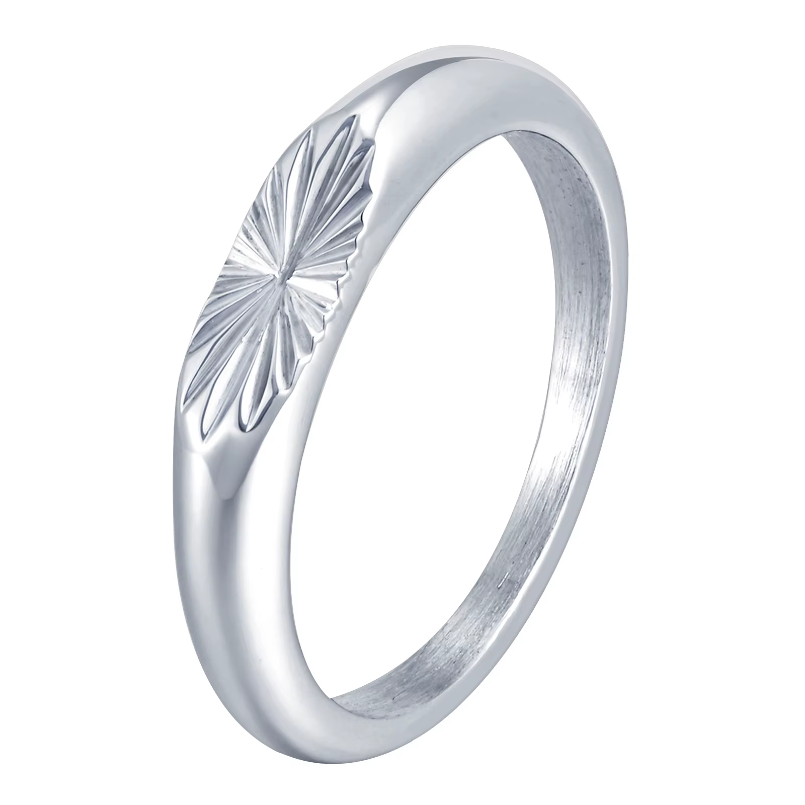 Bague chevalière minimaliste en acier inoxydable pour hommes, bijoux géométriques, cadeau pour père