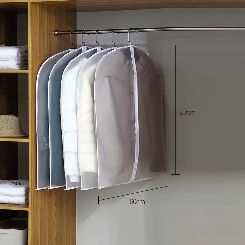 Housse anti-poussière pour vêtements suspendus, sac de rangement pour robe de mariée, housse transpa