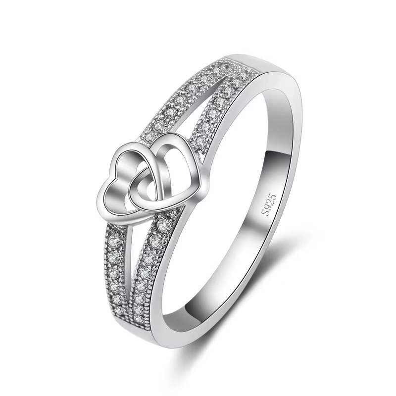Bague couleur argent Sterling 925, Simple, doux, Style romantique, cadeaux pour amoureux, croix en f