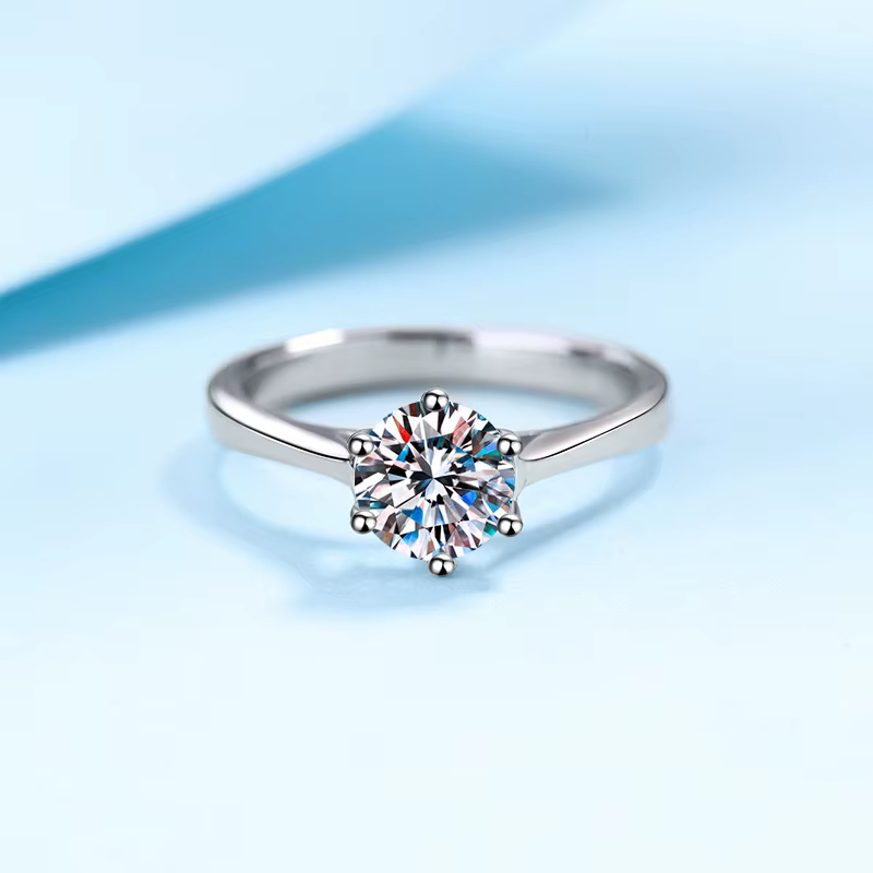 Bagues de couple en diamant Moissanite Lab pour hommes et femmes, 100% argent regardé 925, bague de 