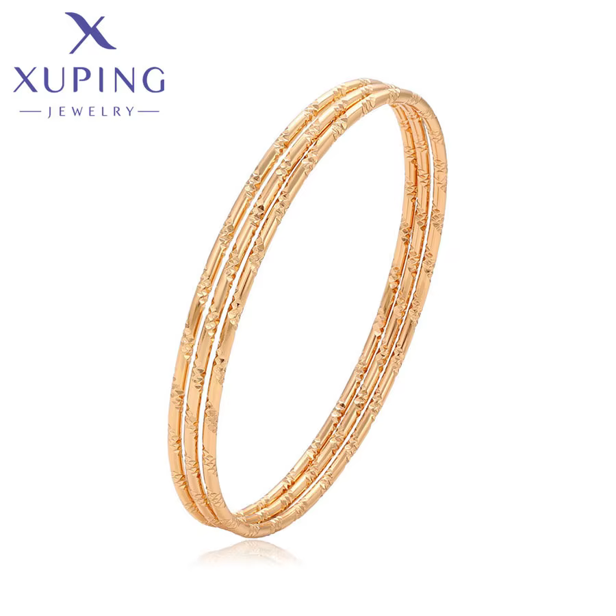 Xuping bijoux chaud de haute qualité 60mm rond mode couleur or bracelet ensemble pour les femmes exq